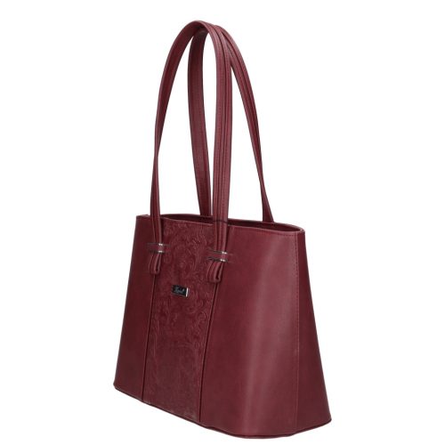 Karen rostbőr táska 1432-2 bordó virág