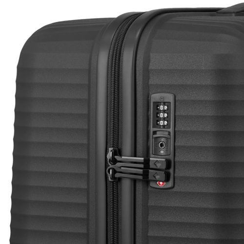 Travelite Air Striple L fekete nagy méretű bőrönd