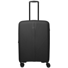   Travelite Air Striple M fekete bővíthető közepes méretű bőrönd