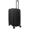 Travelite Air Striple M fekete bővíthető közepes méretű bőrönd