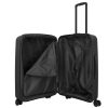 Travelite Air Striple M fekete bővíthető közepes méretű bőrönd