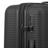 Travelite Air Striple M fekete bővíthető közepes méretű bőrönd