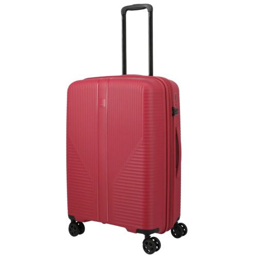 Travelite Air Striple M piros bővíthető közepes méretű bőrönd