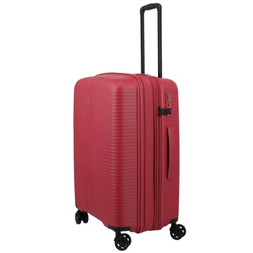 Travelite Air Striple M piros bővíthető közepes méretű bőrönd