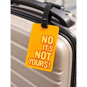 Travelit sárga bőröndcímke no its not yours!