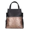 Karen 9549 fekete bronz virág rostbőr női táska