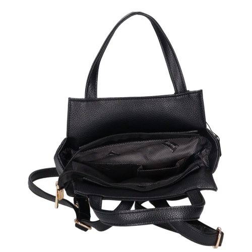 Karen 9549 fekete bronz virág rostbőr női táska