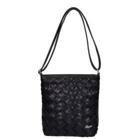 Karen D 693 bis fekete fonott rostbőr női táska