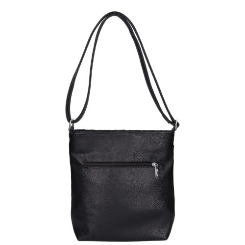 Karen D 693 bis fekete fonott rostbőr női táska