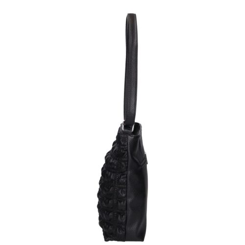 Karen D 693 bis fekete nyomott rostbőr női táska