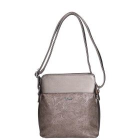 Karen D 214 bronz virág rostbőr női táska