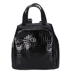 Chiara rostbőr táska K 7044 fekete lakk kroko