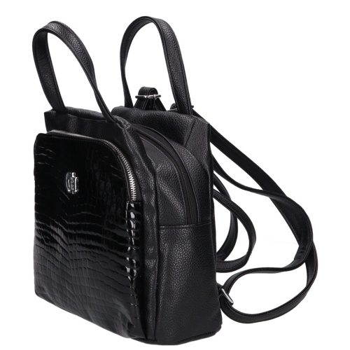 Chiara rostbőr táska K 7044 fekete lakk kroko