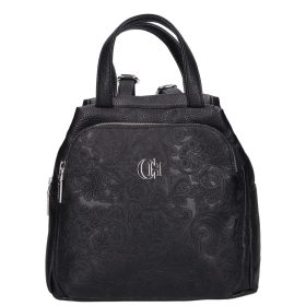 Chiara rostbőr táska K 7044 fekete virág