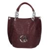 Chiara K 772 bis bordó virág ezüt cipp rostbőr táska