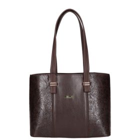 Karen 1432-2 barna virág rostbőr táska