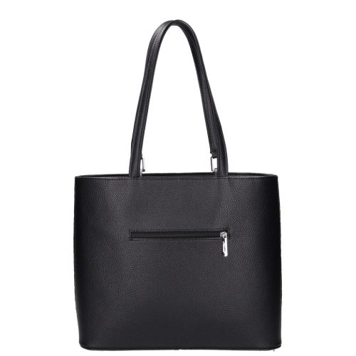 Karen 9460 fekete virág rostbőr táska