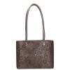 Karen 1731 bronz virág rostbőr táska