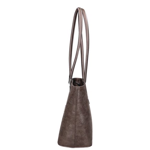 Karen 1731 bronz virág rostbőr táska