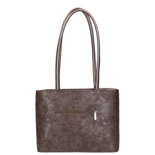 Karen 1731 bronz virág rostbőr táska