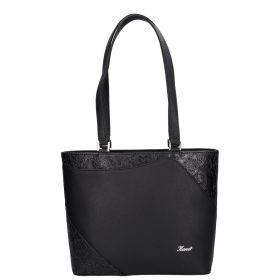 Karen rostbőr táska 1522 fekete új virág