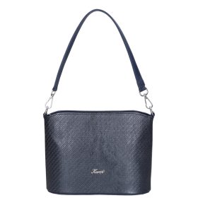 Karen S 087 kék rostbőr táska