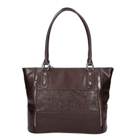 Karen N 087 barna virág rostbőr táska