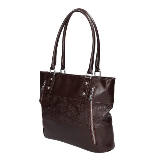 Karen N 087 barna virág rostbőr táska