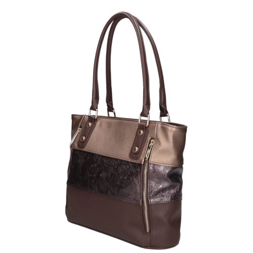 Karen N 087 barna bronz rostbőr táska