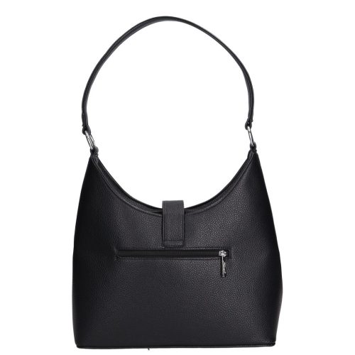 Karen D 658 fekete virág rostbőr női táska