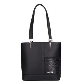 Karen rostbőr táska 1553 fekete új virág