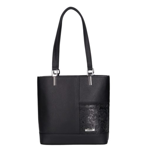 Karen rostbőr táska 1553 fekete új virág