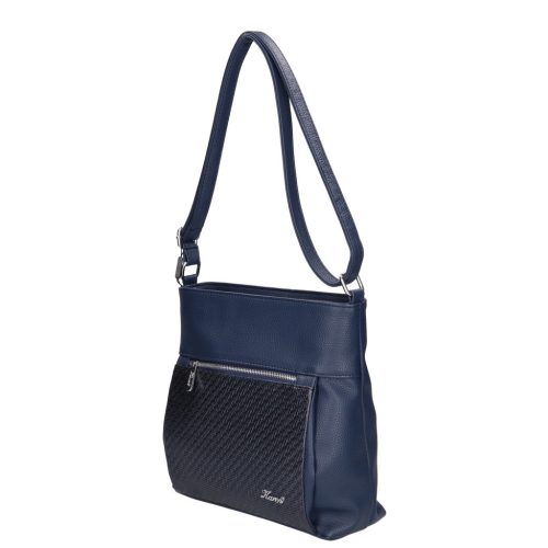 Karen 1607 kék rostbőr táska