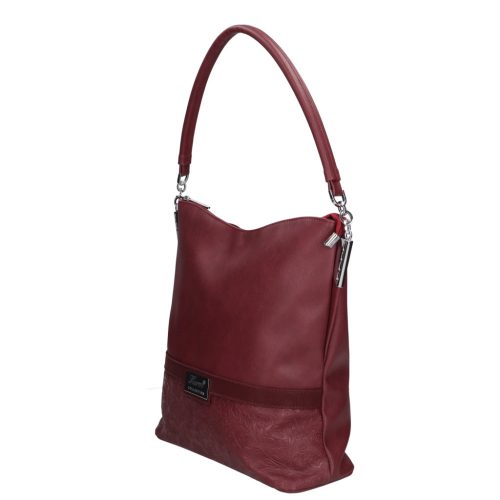 Karen 1337 bis bordó virág rostbőr női táska