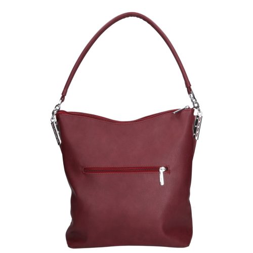 Karen 1337 bis bordó virág rostbőr női táska