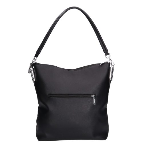 Karen 1337 bis fekete virág rostbőr női táska