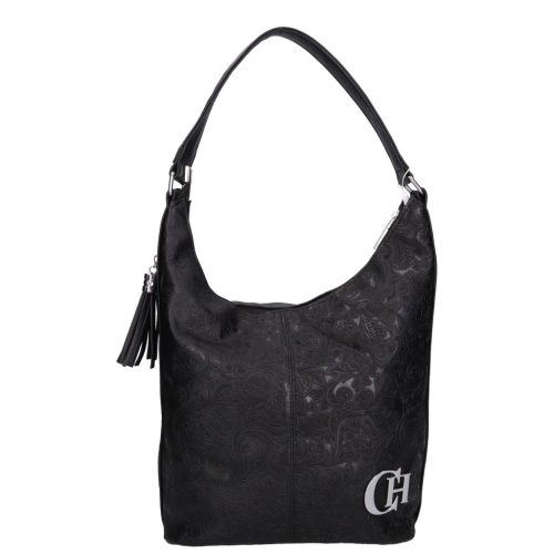 Chiara rostbőr táska L 354 fekete virág