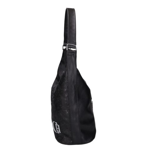 Chiara rostbőr táska L 354 fekete virág