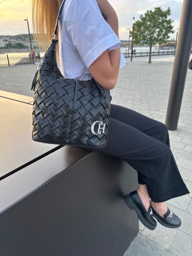 Chiara rostbőr táska L 354 fekete CH