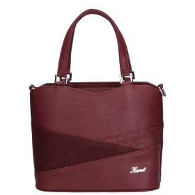 Karen D 565 bordó virág rostbőr női táska