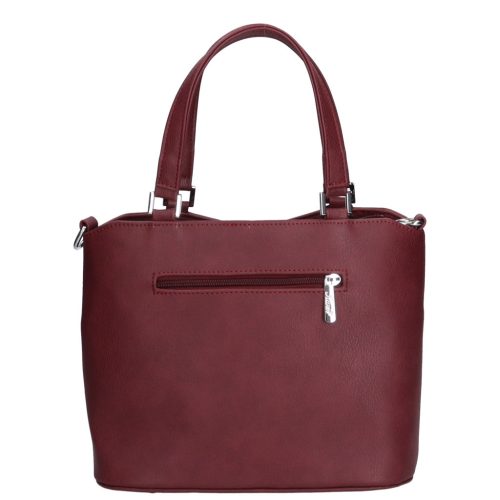 Karen D 565 bordó virág rostbőr női táska