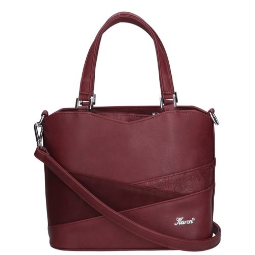 Karen D 565 bordó virág rostbőr női táska