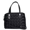 Karen 9537 fekete fonott rostbőr női táska