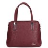 Karen 9537 bordó virág rostbőr női táska