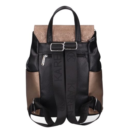 Karen 1698 fekete bronz rostbőr női táska