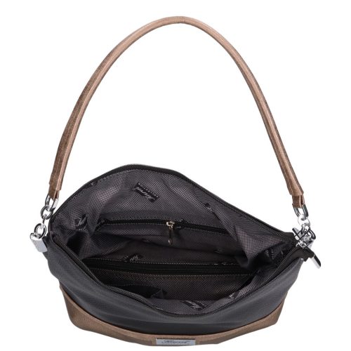 Karen 1337 bis fekete rostbőr női válltáska