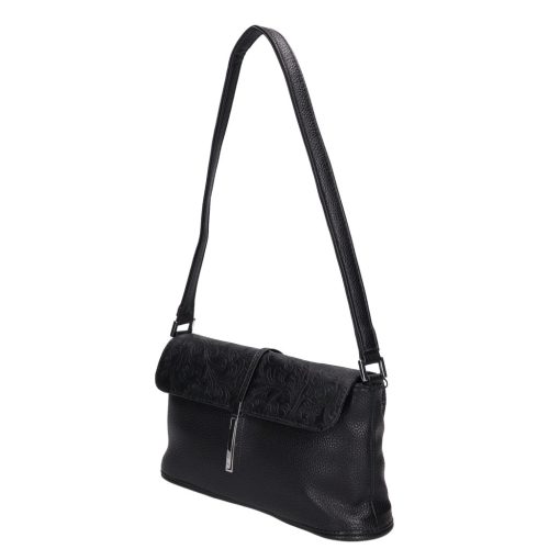 Karen 020 fekete új virágos rostbőr alkalmi táska