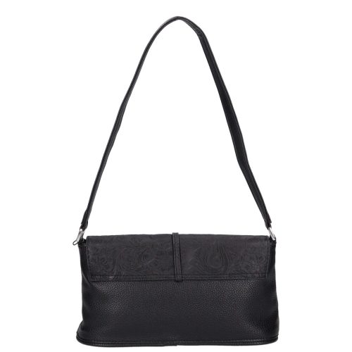 Karen 020 fekete új virágos rostbőr alkalmi táska