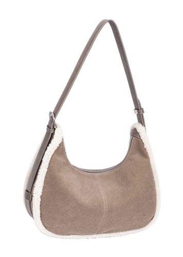 David Jones CM7754 bézs szőrme női válltáska