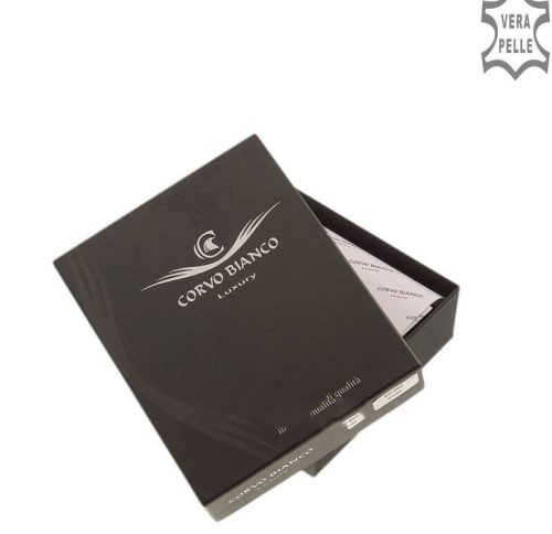 Pénztárca Corvo Bianco RCBS6002L/T Fekete bőr férfi